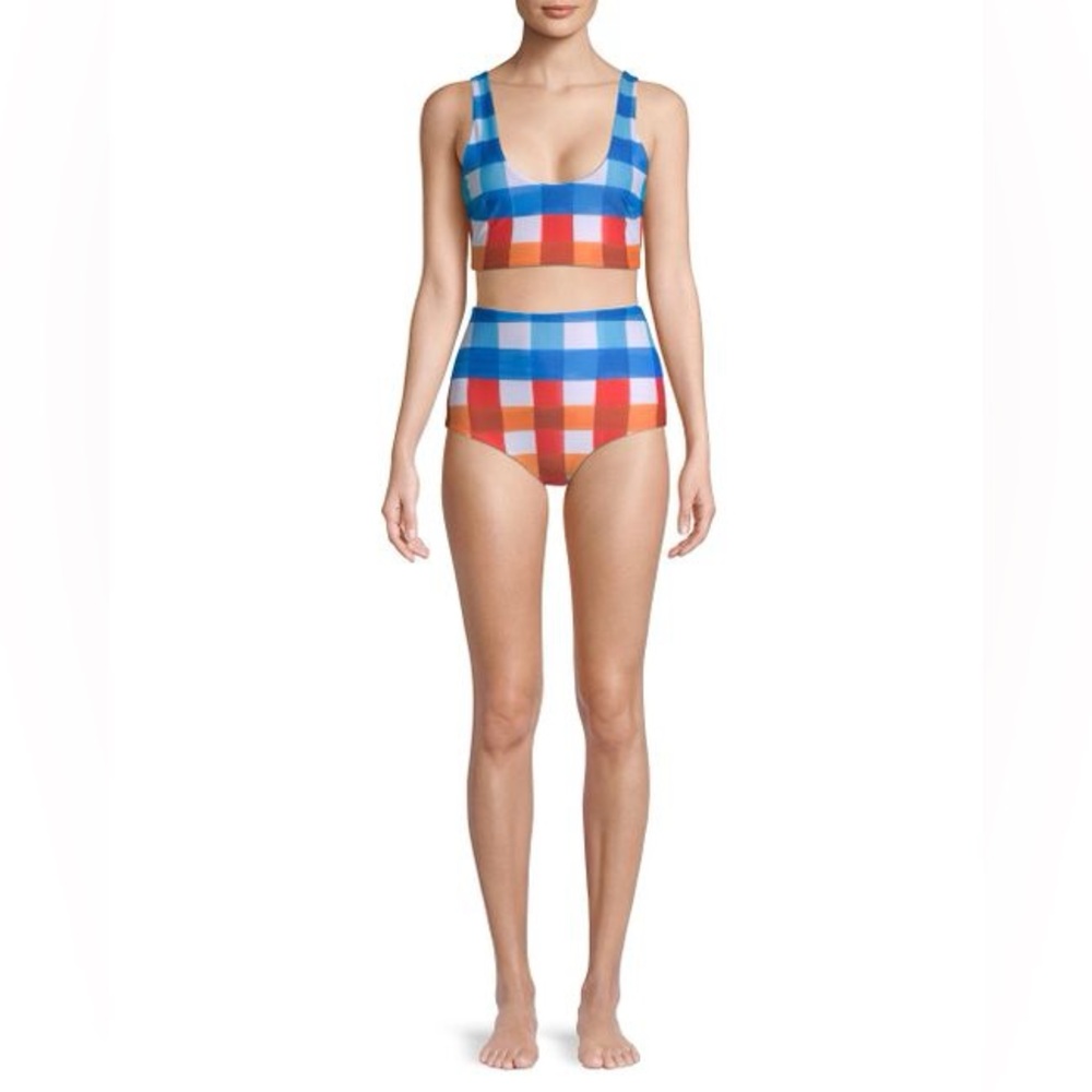 Mara Hoffman Carla Gingham check bikini